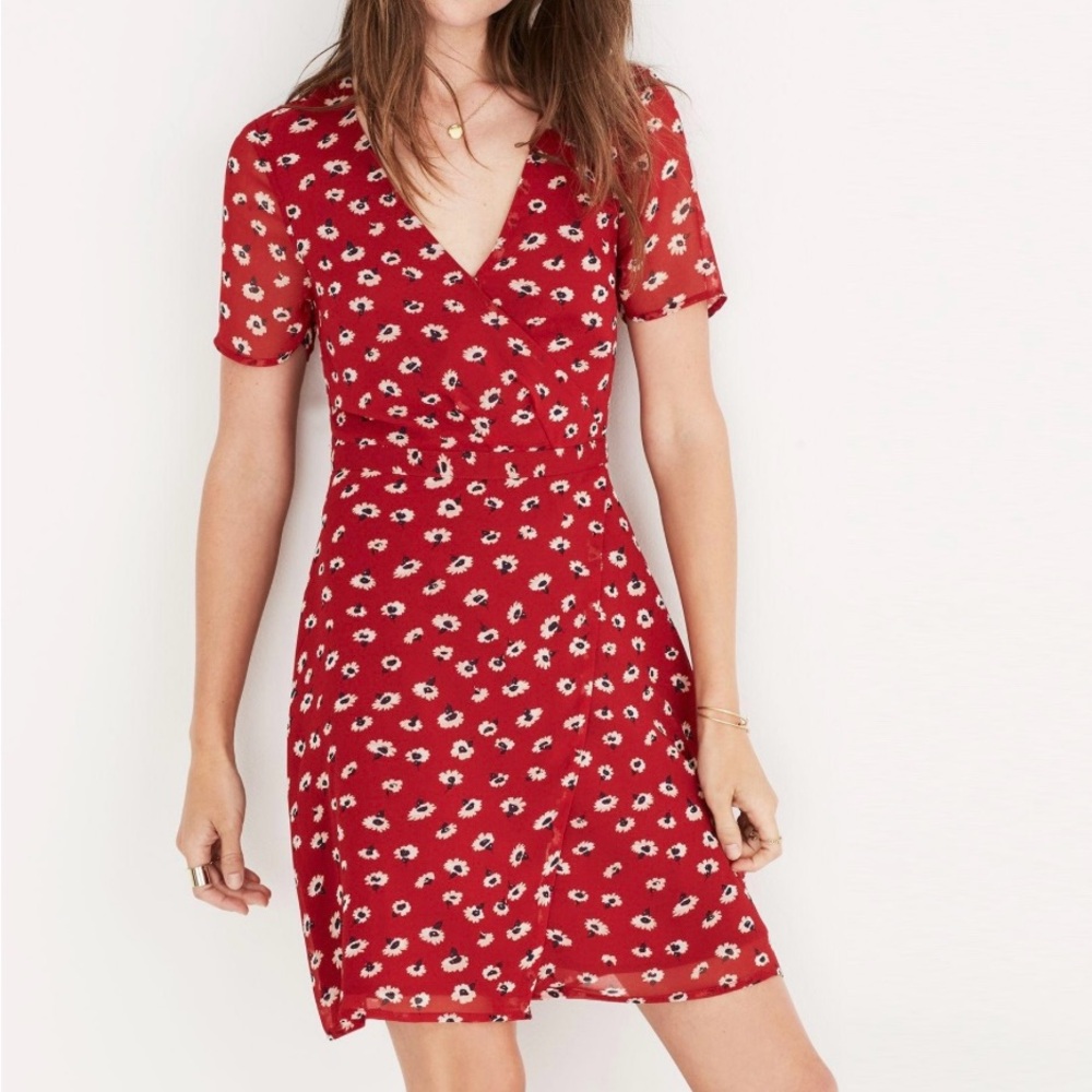 Madewell Wrap front floral dress